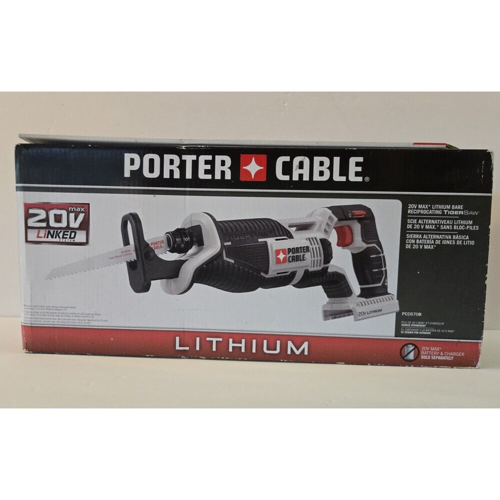 PORTER-CABLE PCC670B 20-Volt MAX Cordless Reciprocating Tigersaw TOOL ONLY New